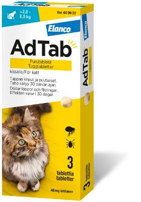 Adtab 48 mg Vet Purutabl Kissoille Yli 2-8 kg