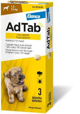 Adtab 56 mg Vet Purutabl Koirille 1,3-2,5 kg
