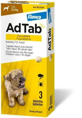 Adtab 56 mg Vet Purutabl Koirille 1,3-2,5 kg - Image 2
