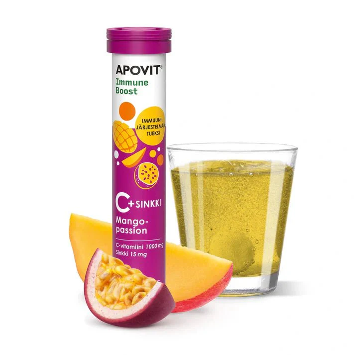 Apovit Immune Boost C-vitamiini ja Sinkki, Mango-passion - Image 2