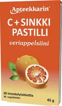 Apteekkarin C+ Sinkki Veriappelsiini - Image 2