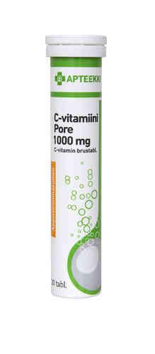 Apteekki C-Vitamiini Pore 1000 mg