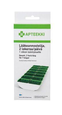 Apteekki Lääkeannostelija 2 Lokeroa/Päivä 1 Viikon Lääkitykselle