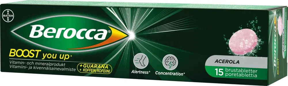 Berocca Boost Acerola Poretabletti, 15 kpl