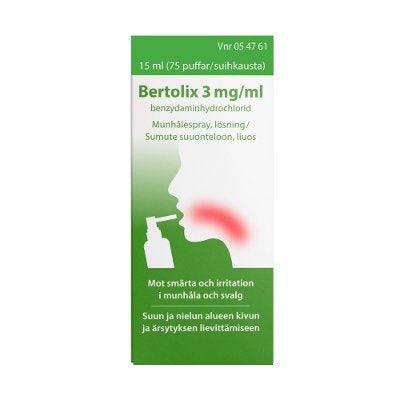 Bertolix 2,68 mg/ml Sumute Suuonteloon, Liuos Annospumppu, 75 Painallusta