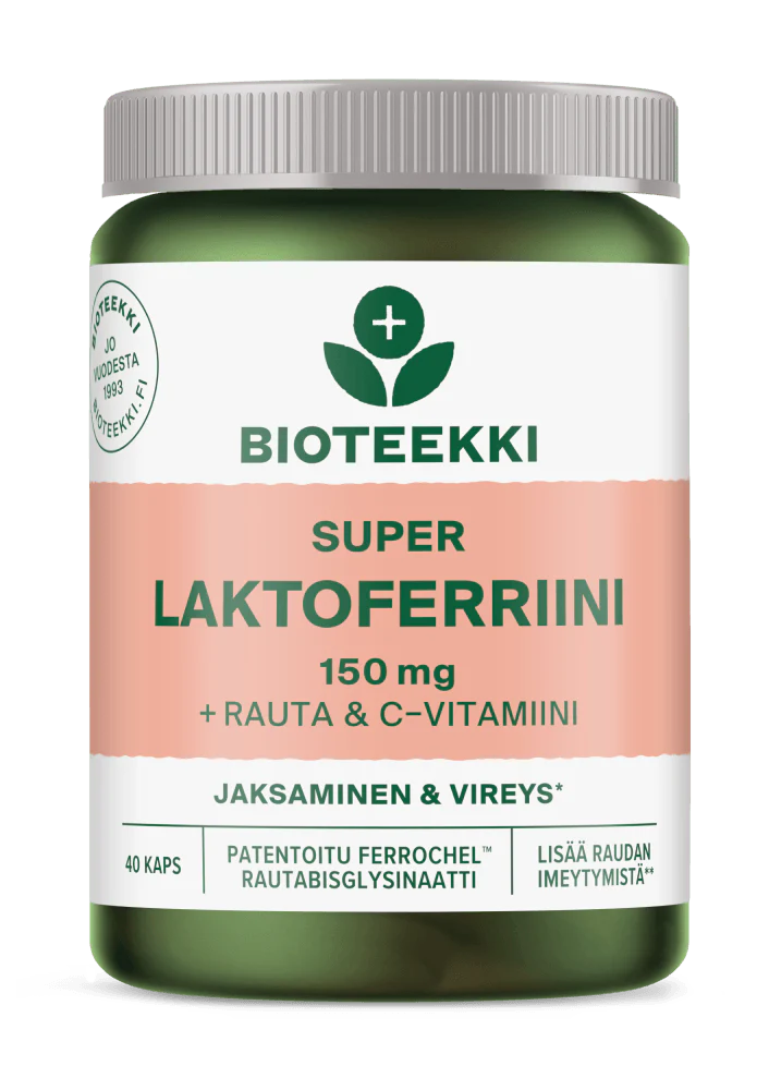 Bioteekki Super Laktoferriini + Rauta & C