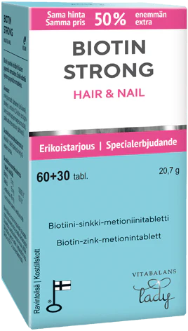 Biotin Strong 60 + 30 tabl. kampanjapakkaus