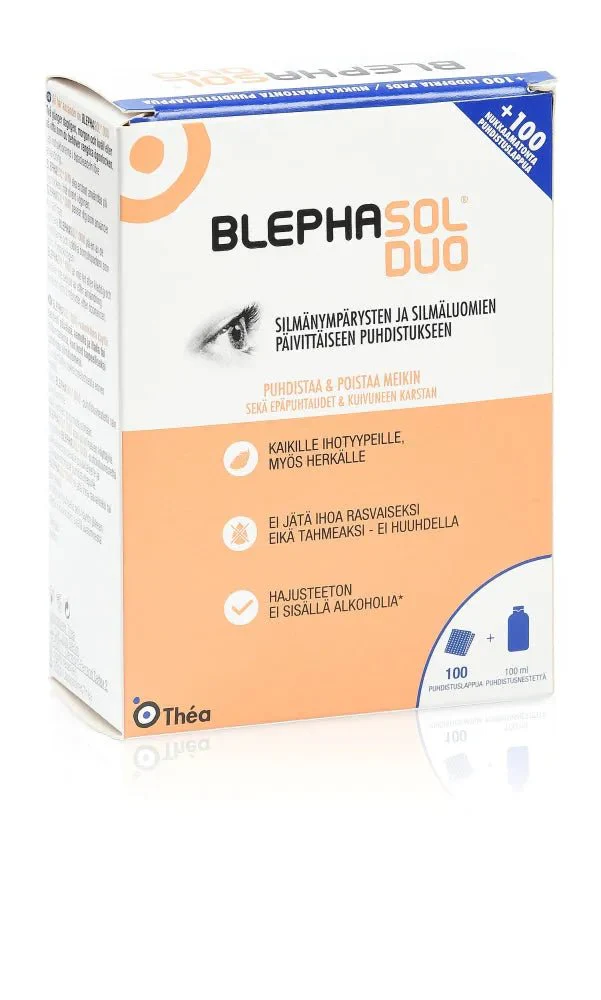 Blephasol Duo Puhdistusliuos Pullo + Puhdistuslaput
