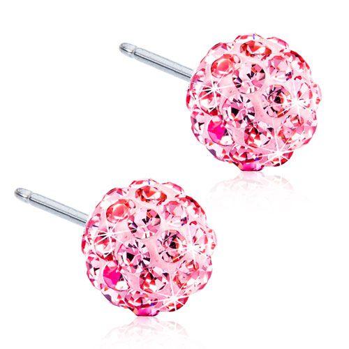 Blomdahl Crystal Ball 6mm Light Rose - Korvakoru