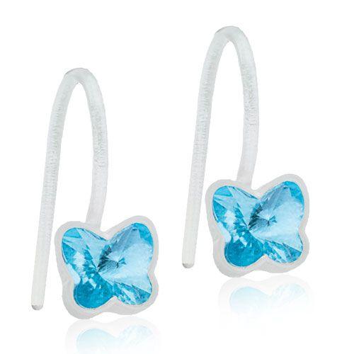 Blomdahl Pend. Fixed Butterfly 5mm Aquamarine - Korvakoru