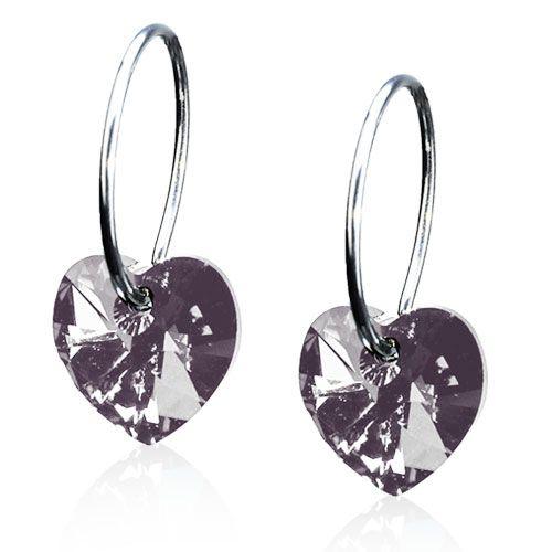 Blomdahl Ring Heart Black Diamond - Korvakoru
