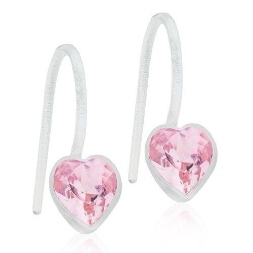Blomdahl Pend. Fixed Heart 6mm Light Rose - Korvakoru