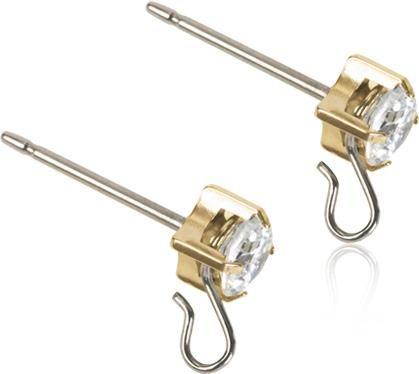 Blomdahl Tiffany 5mm Cz White (Kultainen) - Korvakoru