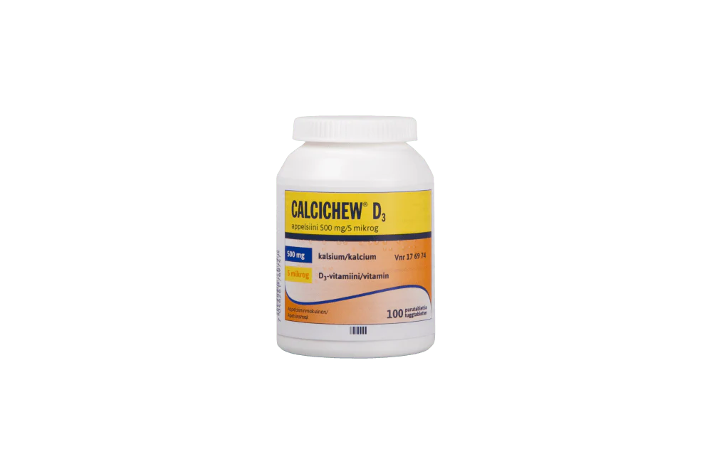 Calcichew D3 Appelsiini 5 mikrog/250 mg Purutabl