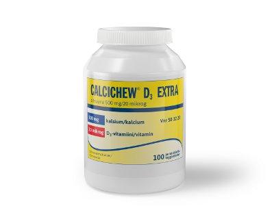 Calcichew D3 Extra Sitruuna 20 mikrog Purutabl