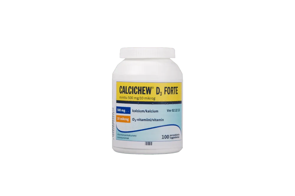 Calcichew D3 Forte Minttu 10 mikrog/500 mg Purutabl - Image 2