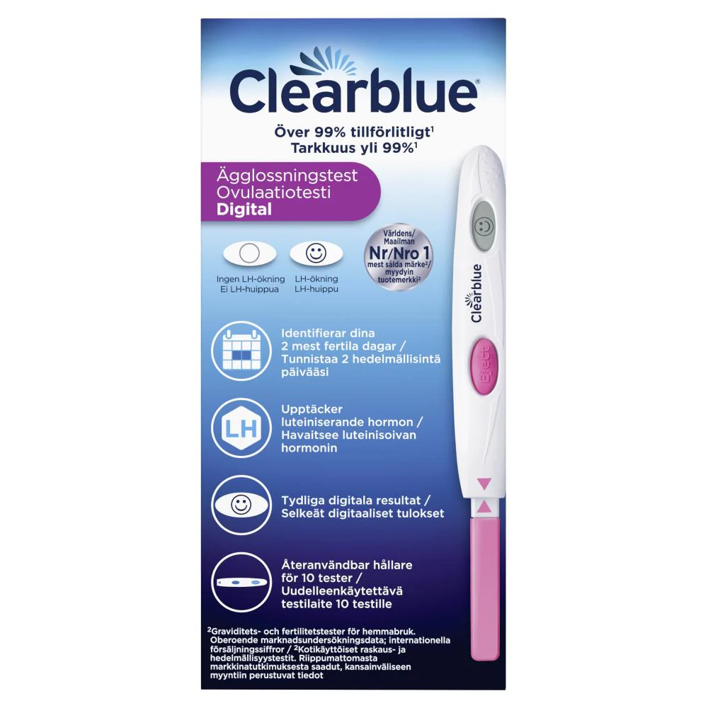 Clearblue digitaalinen ovulaatiotesti 10 KPL - Image 2