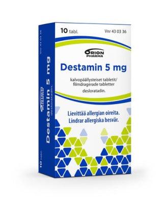 Destamin 5 mg Tabl, Kalvopääll