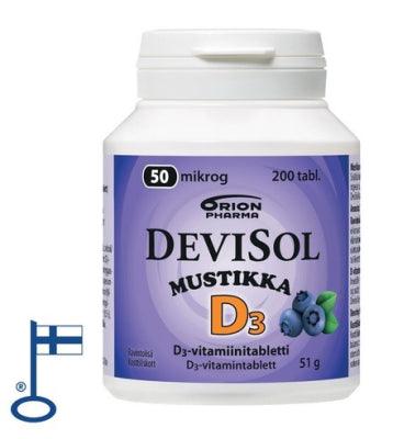 DeviSol Mustikka 50 mcg - D-vitamiini