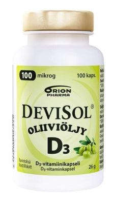 DeviSol Oliiviöljy 100 mcg - D-vitamiini