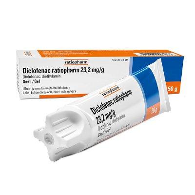 Diclofenac Ratiopharm 23,2 mg/g Geeli