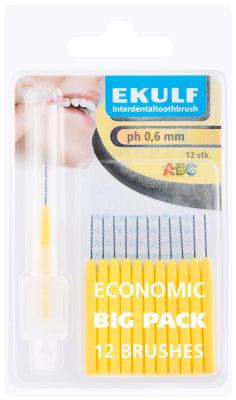 Ekulf Hammasväliharja Ph Abc 0,6 Keltainen