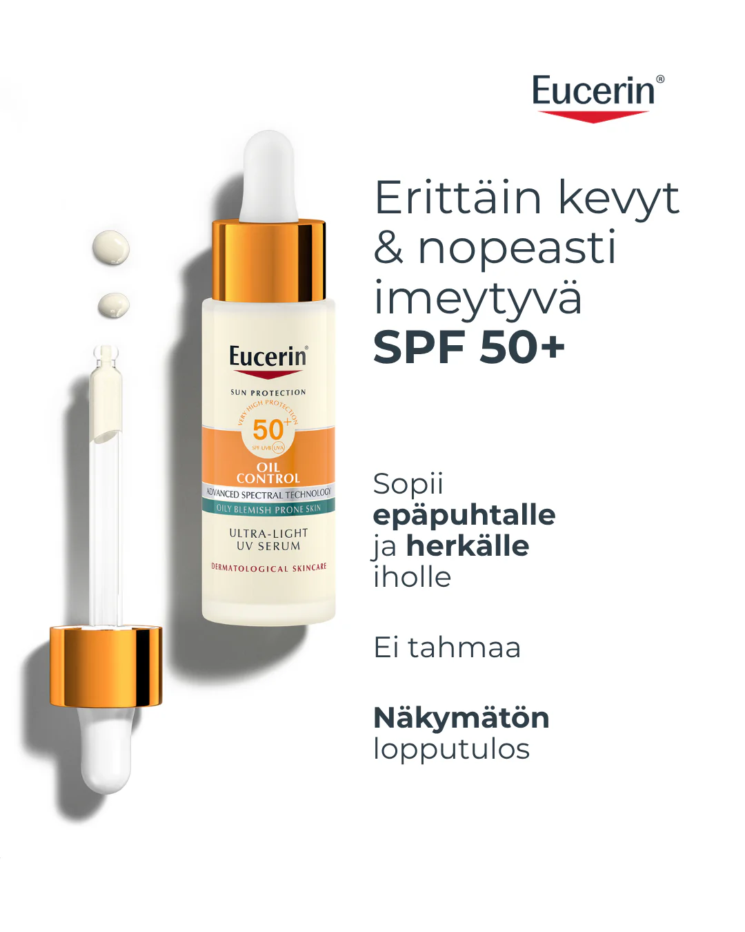 Eucerin Sun Oil Control Ultra Light UV Serum SPF50+ 30 ml - Image 3