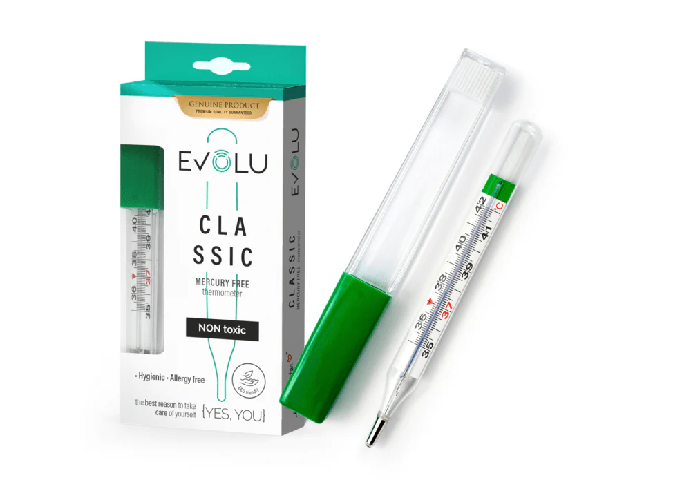 Evolu Classic Elohopeaton Kuumemittari