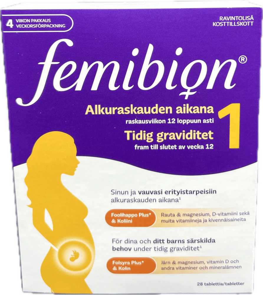 Femibion 1, Ravintolisä Alkuraskauteen 28 tabl.