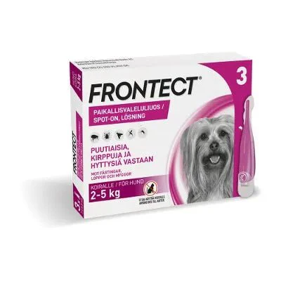 Frontect 33,8 mg/252,4 mg Vet Paikallisvaleluliuos Koirille 2-5 kg - Image 2