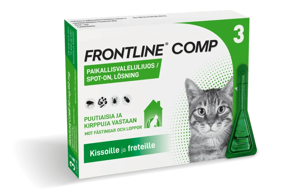 Frontline Comp 50 mg/60 mg Vet Paikallisvaleluliuos Kissoille Ja Freteille - Image 2