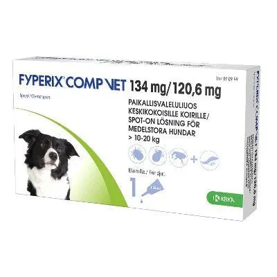Fyperix Comp Vet 120,6 mg/134 mg Paikallisvaleluliuos Keskikokoisille Koirille - Image 2