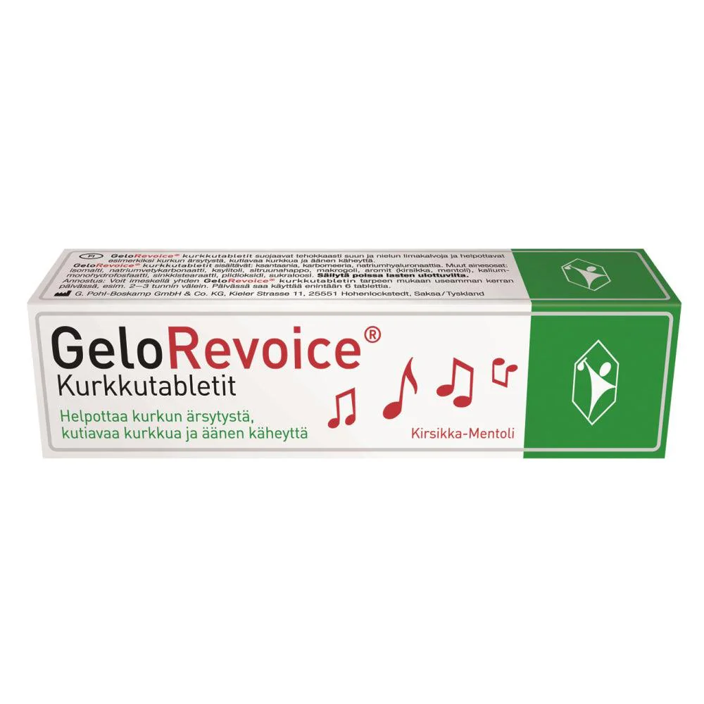 Gelorevoice Kurkkutabletti Kirsikka-Mentoli