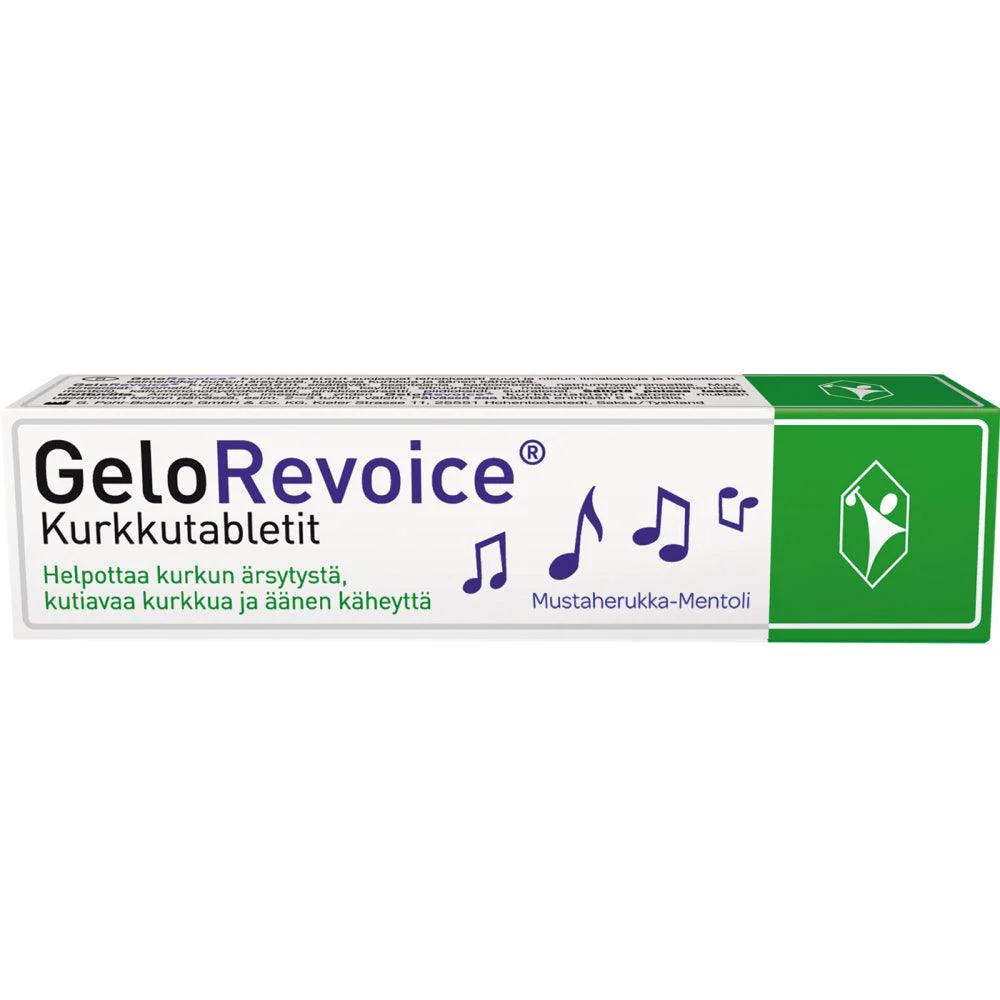 Gelorevoice Kurkkutabletti - Mustaherukka-Mentoli