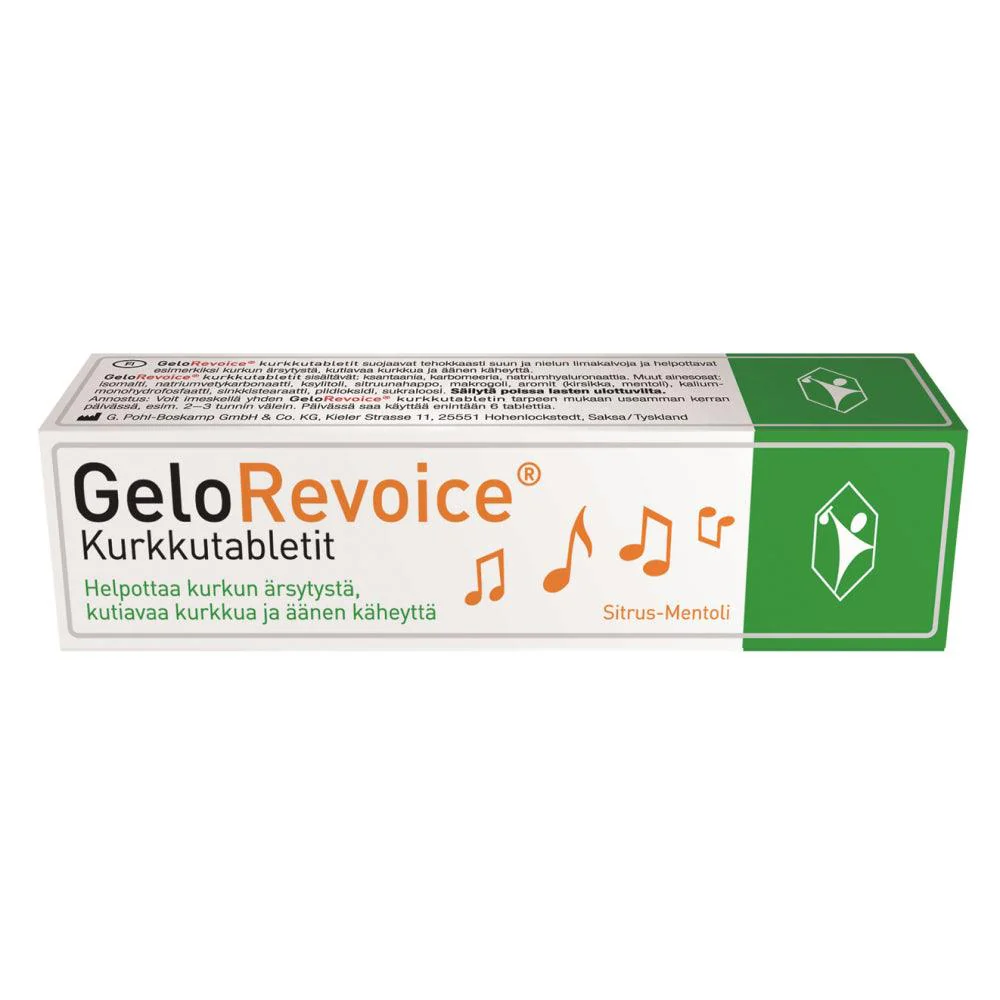 Gelorevoice Kurkkutabletti Sitrus-Mentoli