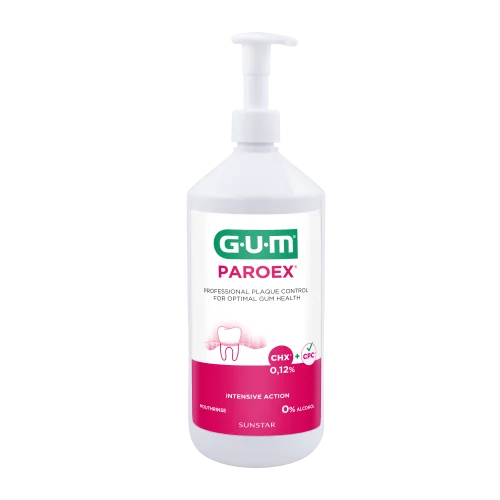 GUM Paroex 0,12 % suuvesi sisältää pumpun 1 l
