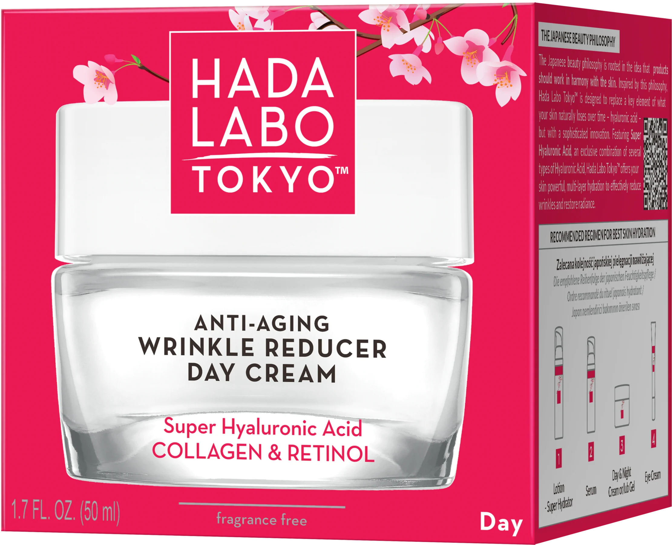 HADA LABO Wrinkle Reducer Day Cream 50 ml