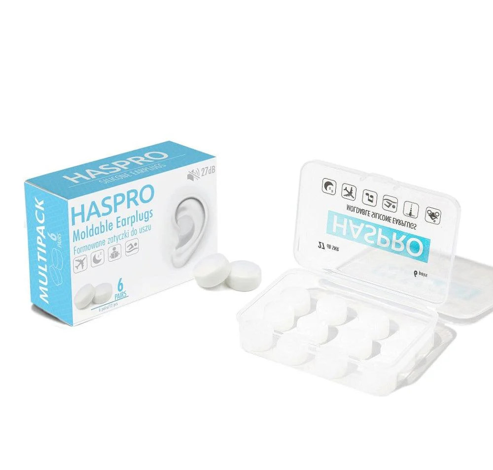 Haspro Moldable Silikonikorvatulpat Vaalea