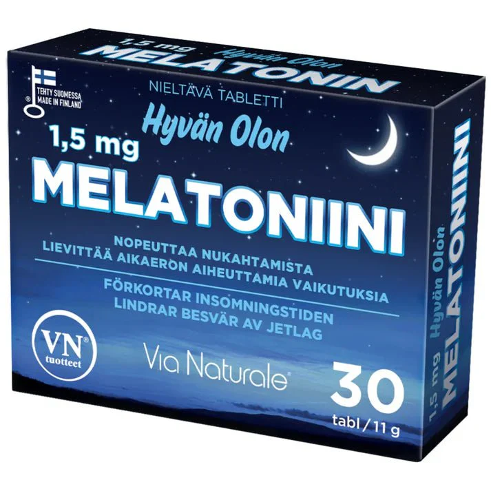 Hyvän Olon Melatoniini 1,5mg, 30 tabl.