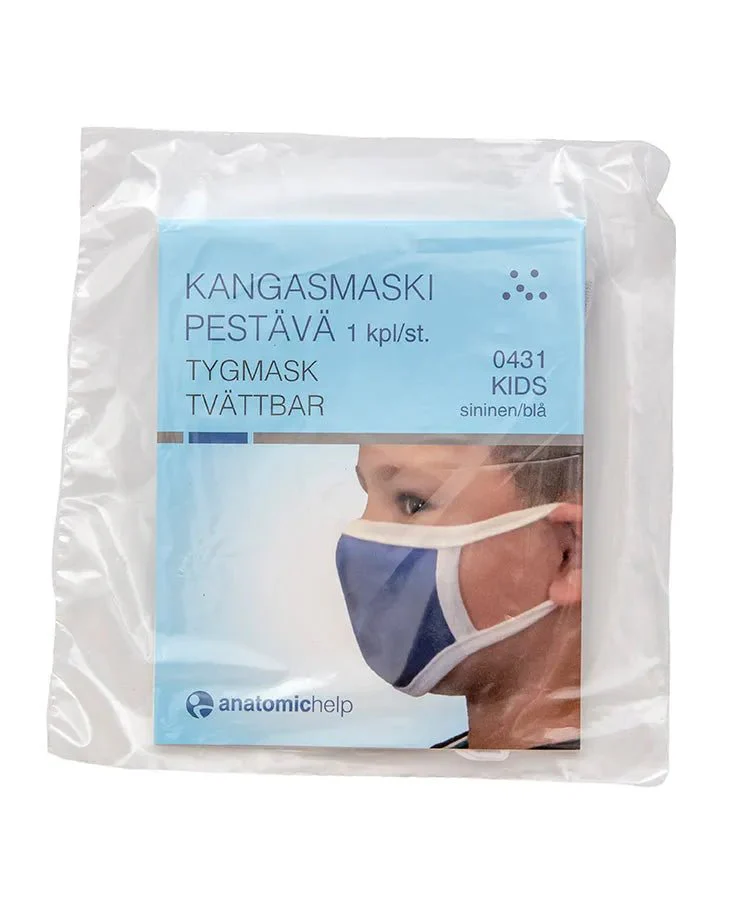 Kangasmaski Pestävä Lasten Koko 100 % Puuvilla Sininen - Image 2