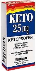Keto 25 mg Tabl, Kalvopääll