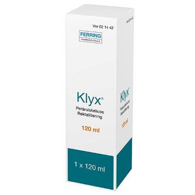 Klyx 1 mg/ml/250 mg/ml Peräruiskeliuos