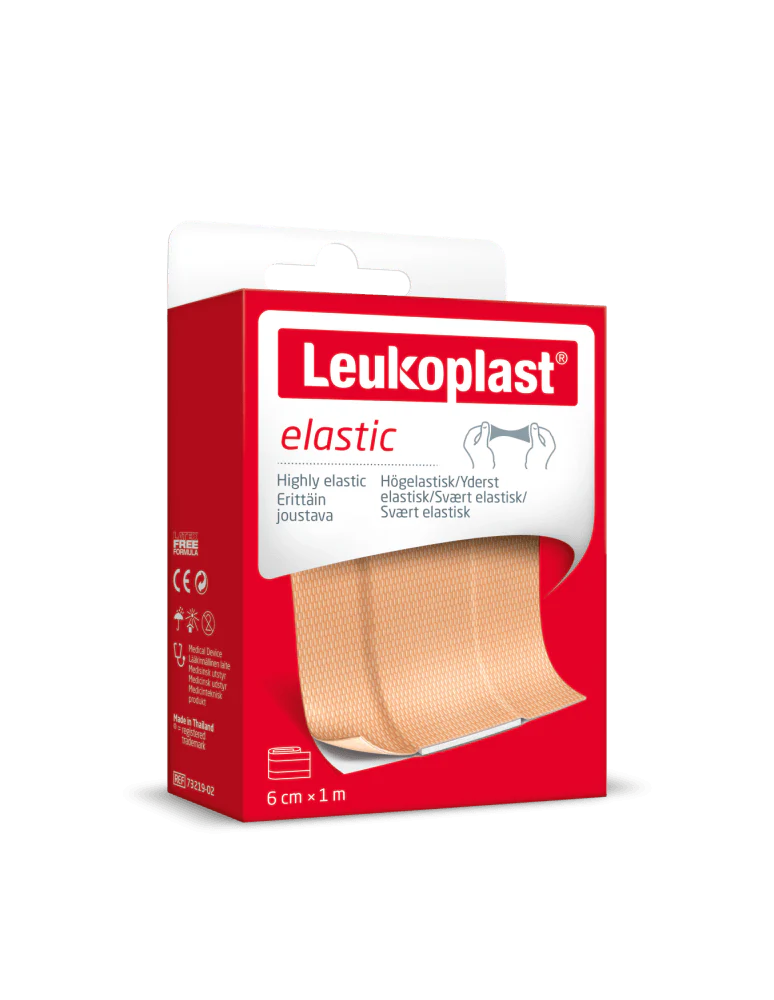 Leukoplast Elastic Laastari 6cm x 1M Rulla