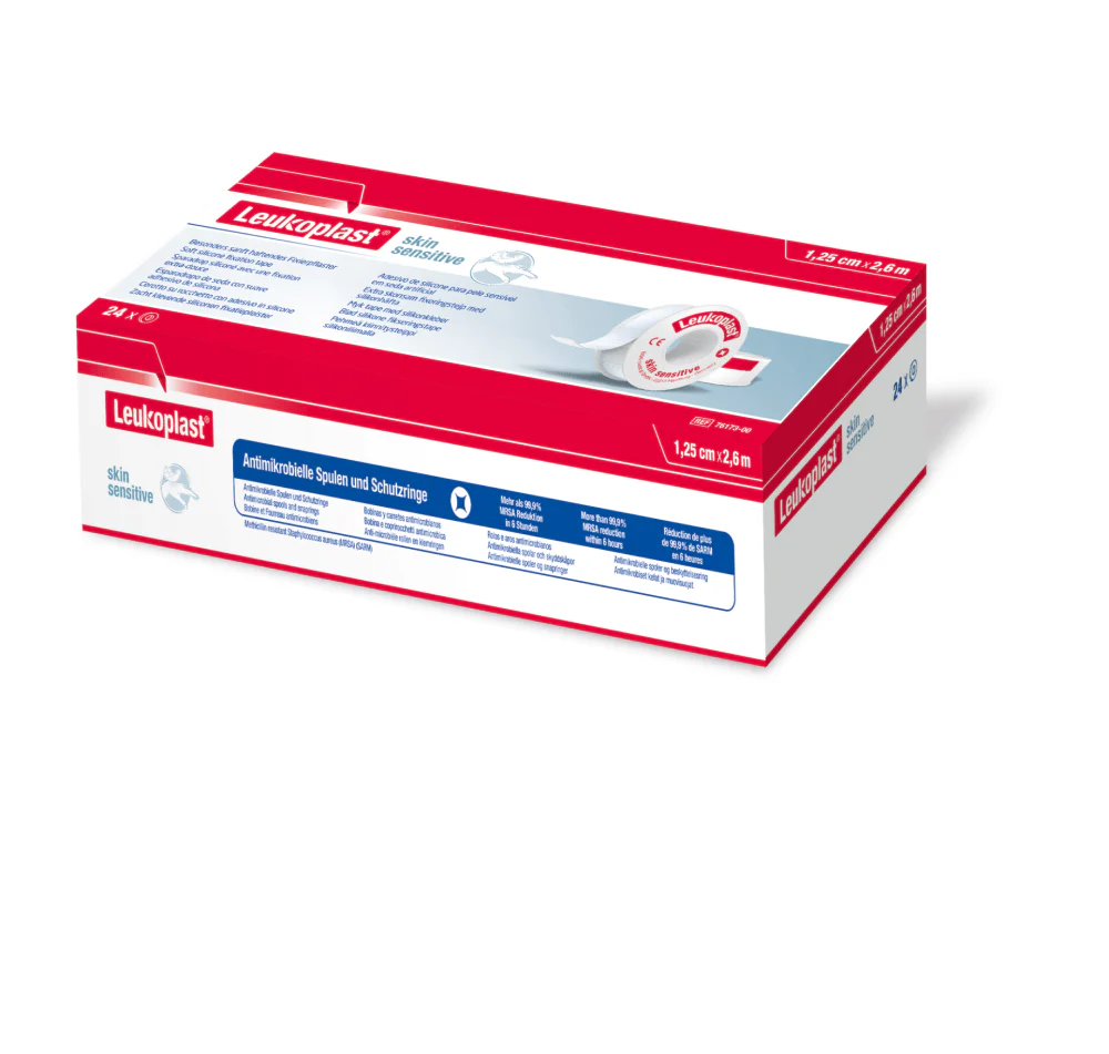 Leukoplast Skin Sensitive 1,25cm x 2,6M Silikonikiinnitys