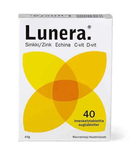 Lunera (Sinkki, Echina, C-vit & D-vit) Imeskelypastilli 40 tabl - Image 2