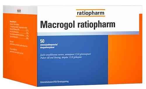 Macrogol Ratiopharm 20 kpl & 50 kpl