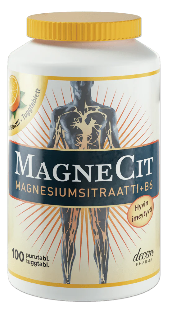 Magnecit Magnesiumsitraatti+B6-Vitamiini