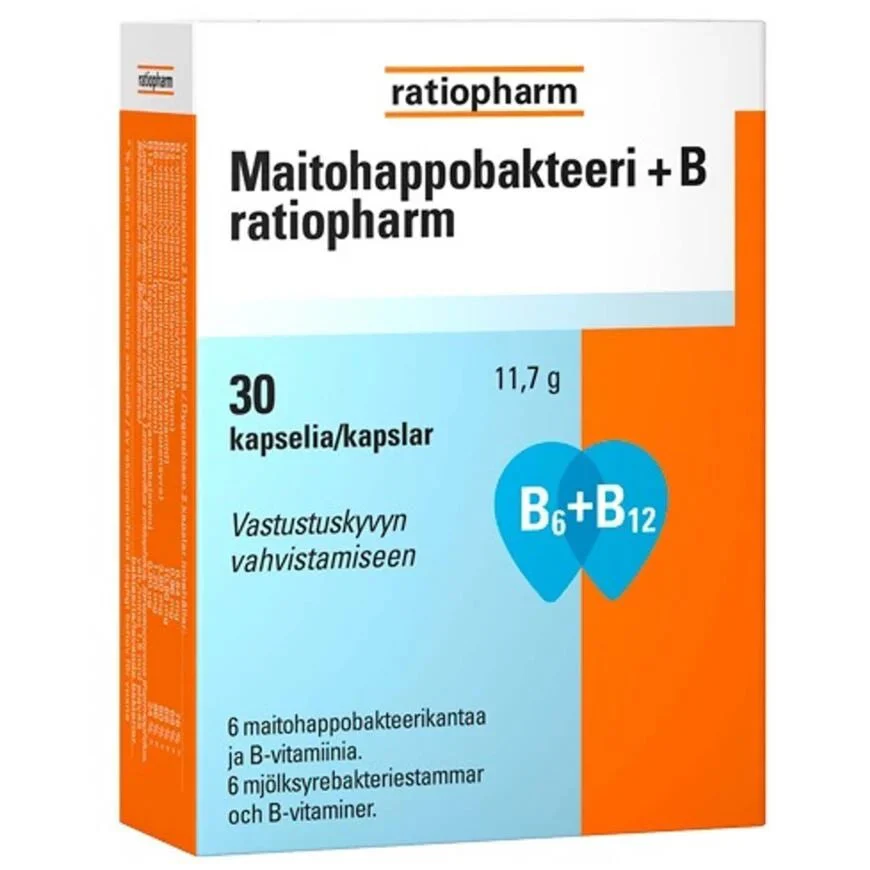 Maitohappobakteeri + B Ratiopharm