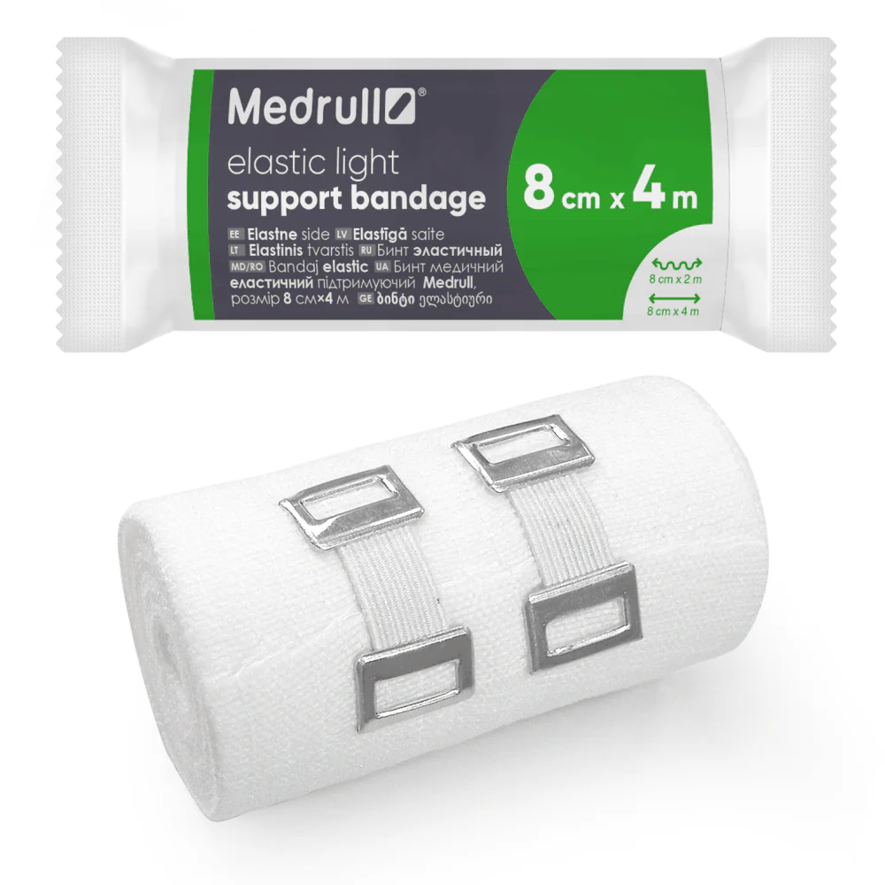 Medrull Elastinen Ideaaliside 8 cm X 4 M