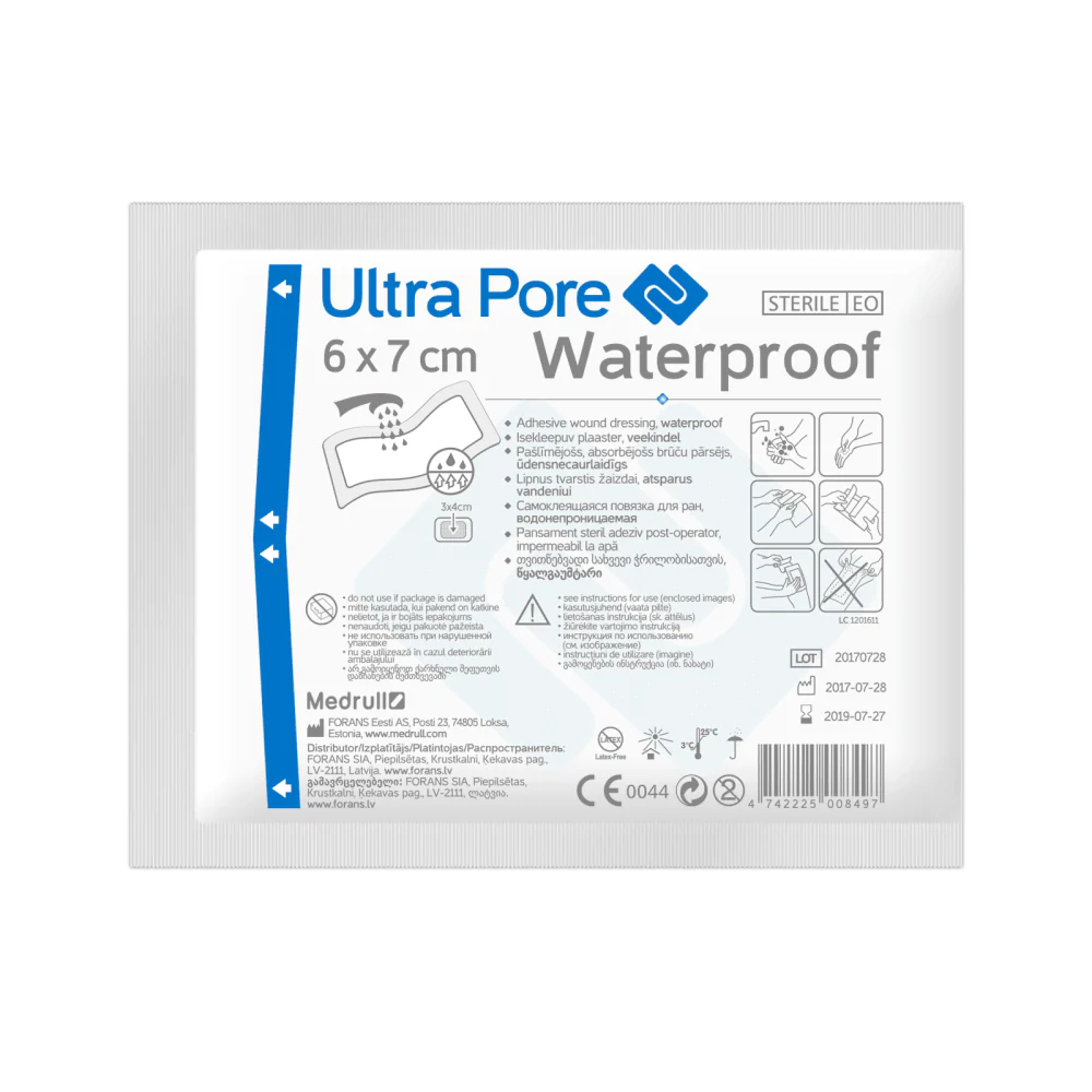 Medrull Ultra Pore Vedenpitävä Sidos 6X7cm 5 kpl